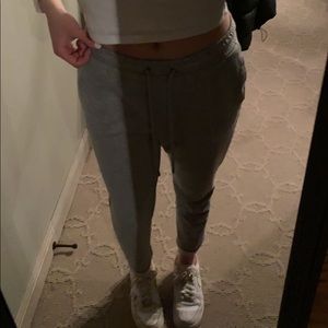 Gray sweatpants